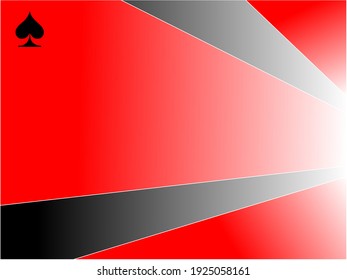 Spade or leaf poker card symbol. Can be used as a game card, name, banner, cover, black and red pattern background.