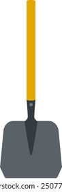 Spade line colored icon. Garden tools