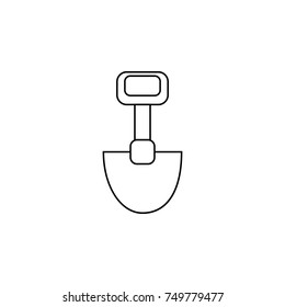 Spade line icon on white background