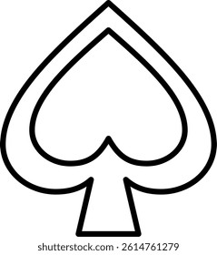 Spade Line Vector Icon Design