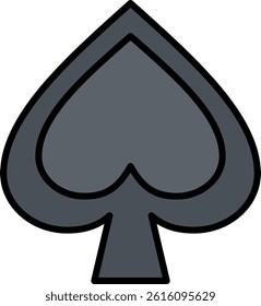 Spade Line Vector Icon Design