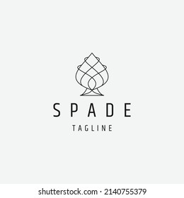 Spade logo icon design template flat vector