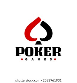 spade logo icon. poker games logo template. card game logo icon.