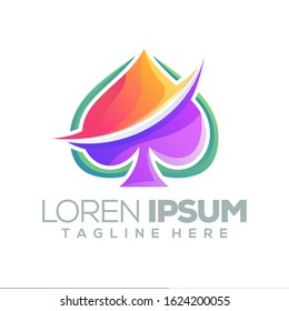 Spade logo vector, template, illustration