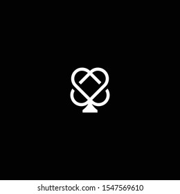 spade love image logo premium