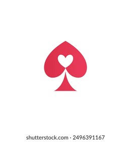 Spade Love logo templates. spade icon design