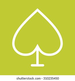 Spade, playing, symbol icon vector image. Can also be used for shapes and geometry. Suitable for use on web apps, mobile apps and print media.