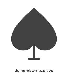 Spade, playing, symbol icon vector image. Can also be used for shapes and geometry. Suitable for use on web apps, mobile apps and print media.