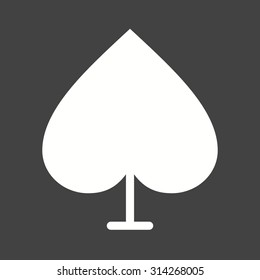 Spade, playing, symbol icon vector image. Can also be used for shapes and geometry. Suitable for use on web apps, mobile apps and print media.