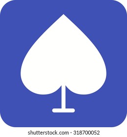 Spade, playing, symbol icon vector image. Can also be used for shapes and geometry. Suitable for use on web apps, mobile apps and print media.