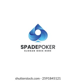 Spade Poker Gradient Colorful Logo