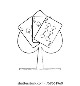 spade poker sign with three card casino