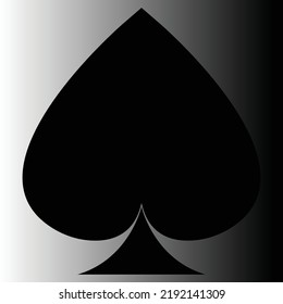 Spade Shape From Playing Cards , Black Spade