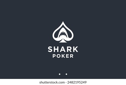 pica con diseño de logotipo de tiburón ilustración de silueta de Vector