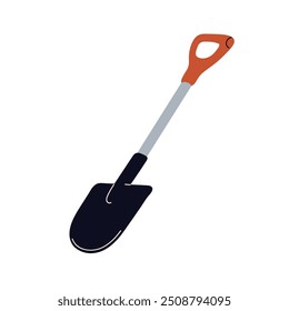 Spade, shovel, gardening hand tool icon. Digging agricultural equipment for planting and farming work. Digger gear, appliance. Flat vector illustration isolated on white background