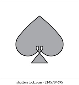 spade sign and symbol. poker symbol icon vector illustration