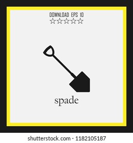 spade sketch vector icon
