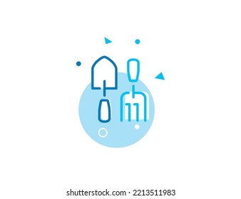 Spade Stroke Line Icon, Spade  vector illustration