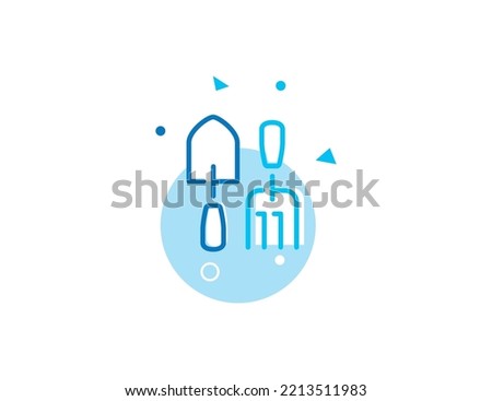 Spade Stroke Line Icon, Spade  vector illustration