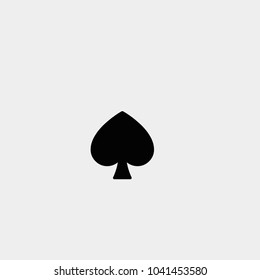 Spade suit icon. Poker icon