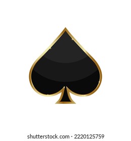 Spade suite . Vector symbols of playing cards. Play card symbol suit vector icon.