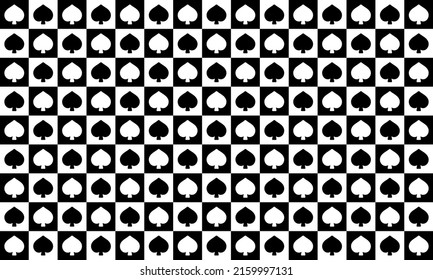 Spade symbol pattern  vector background.