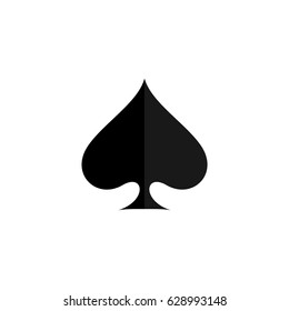 Spade Symbol Poker Card Logo Illustration Design. Vector EPS 10.