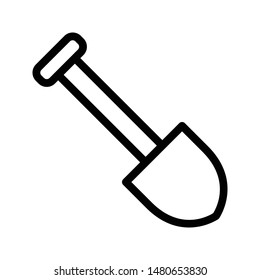 spade thin line vector icon
