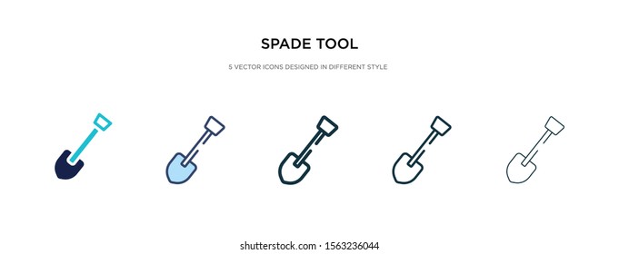 spade tool icon in different style vector illustration. two colored and black spade tool vector icons designed in filled, outline, line and stroke style can be used for web, mobile, ui