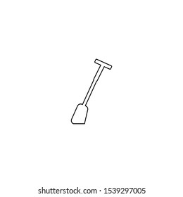Spade tool icon. Plant equipment symbol