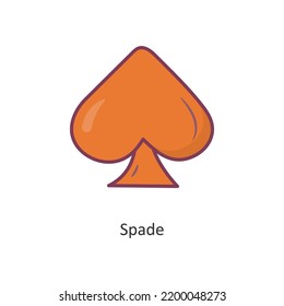 Spade vector filled outline Icon Design illustration. Gaming Symbol on White background EPS 10 File