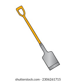 spade vector illustration,isolated on white background,top view