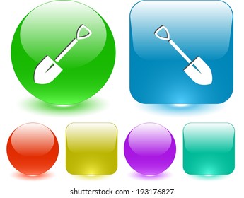 Spade. Vector interface element.