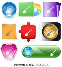 Spade. Vector internet buttons.