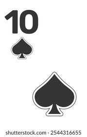 Espadas 10 Cartas para poker, jogo de cassino e para blackjack para Deck