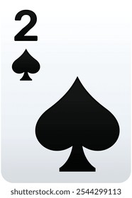 Spades 2 Card for poker, casino game and for blackjack