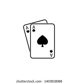 spades ace icon logo design template