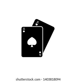 spades ace icon logo design template