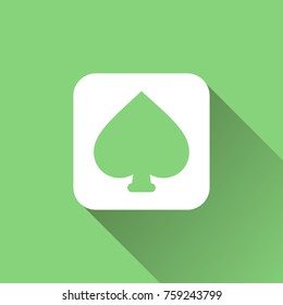 spades card icon with long shadow