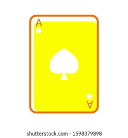Spades AS card icon vector in flat design