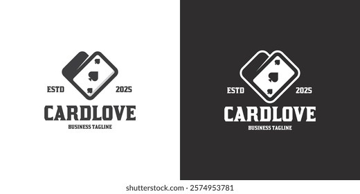 spades card love logo vector