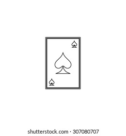 Spades Card Outline Black Simple Vector Stock Vector (Royalty Free ...