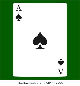Spades card suit icon vector, playing cards symbols vector, set icon symbol suit, card suit icon sign, icon - stock vector