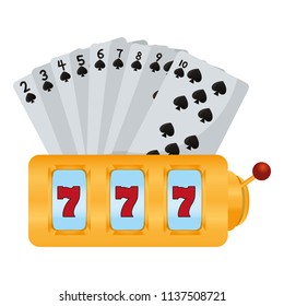spades cards and casino slot machine