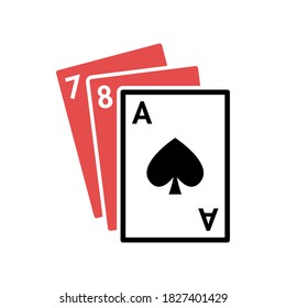 Spades, Gamble, Poker, Casino Card Icon Vector.