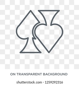 Spades icon. Spades design concept from Arcade collection. Simple element vector illustration on transparent background.