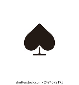 Spades icon. Flat silhouette version.