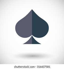 Spades icon. Flat vector related icon for web and mobile applications. It can be used as - logo, pictogram, icon, infographic element. Vector Illustration. 
