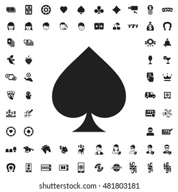 Spades icon illustration isolated vector sign symbol