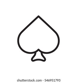 Spades icon illustration isolated vector sign symbol